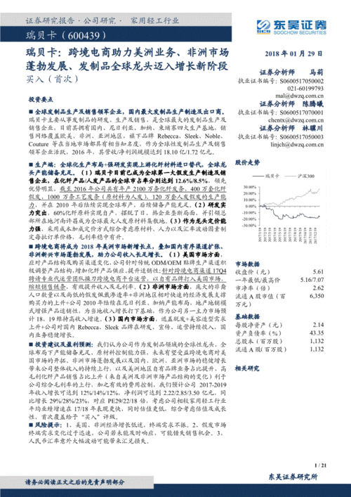 瑞貝卡(600439): 全球發制品龍頭，跨境電商與非洲市場雙輪驅動，邁入增長新階段